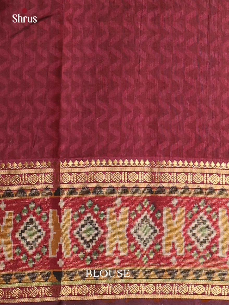 Black & Maroon - Semi Patola Saree - Shop on Shrus.com