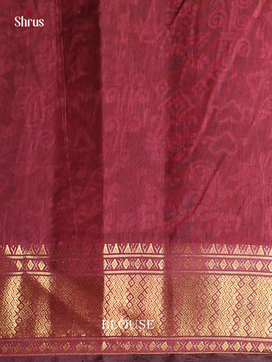 Black & Maroon- Semi Patola Saree - Shop on Shrus.com