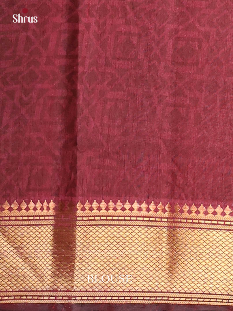 Black & Maroon - Semi Patola Saree - Shop on Shrus.com
