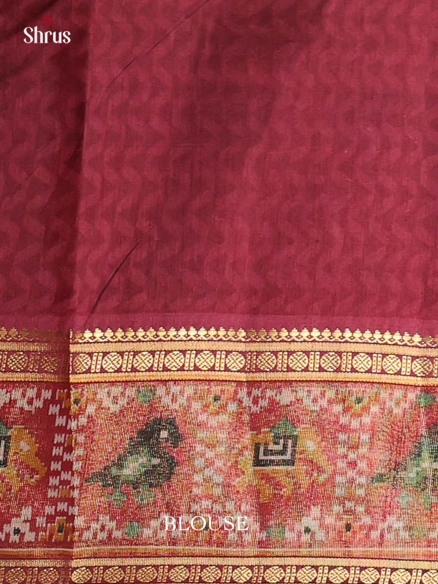 Black & Maroon - Semi Patola Saree - Shop on Shrus.com
