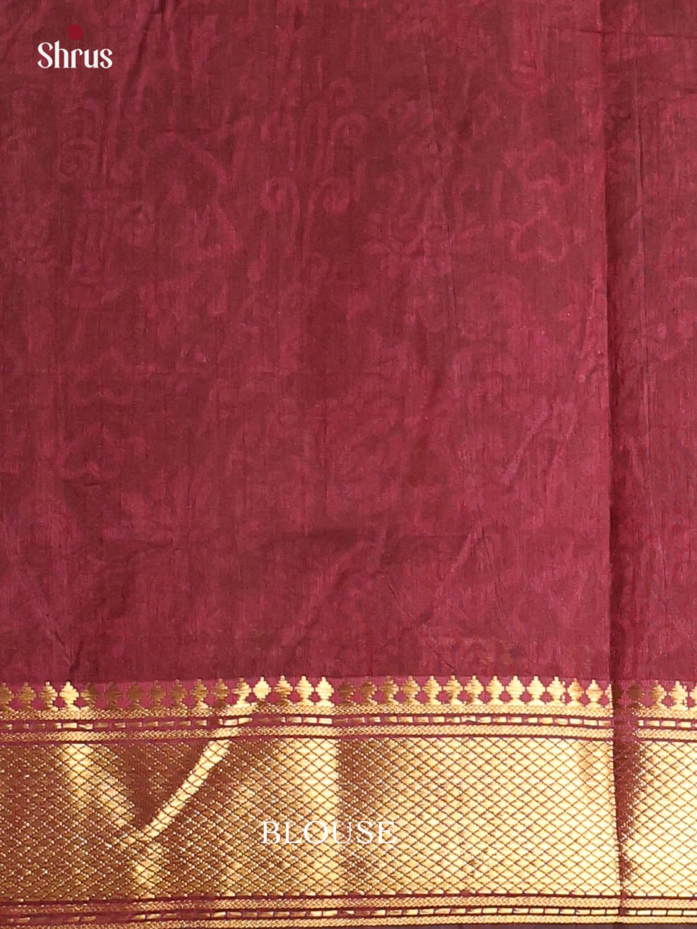 Black & Maroon - Semi Patola Saree - Shop on Shrus.com