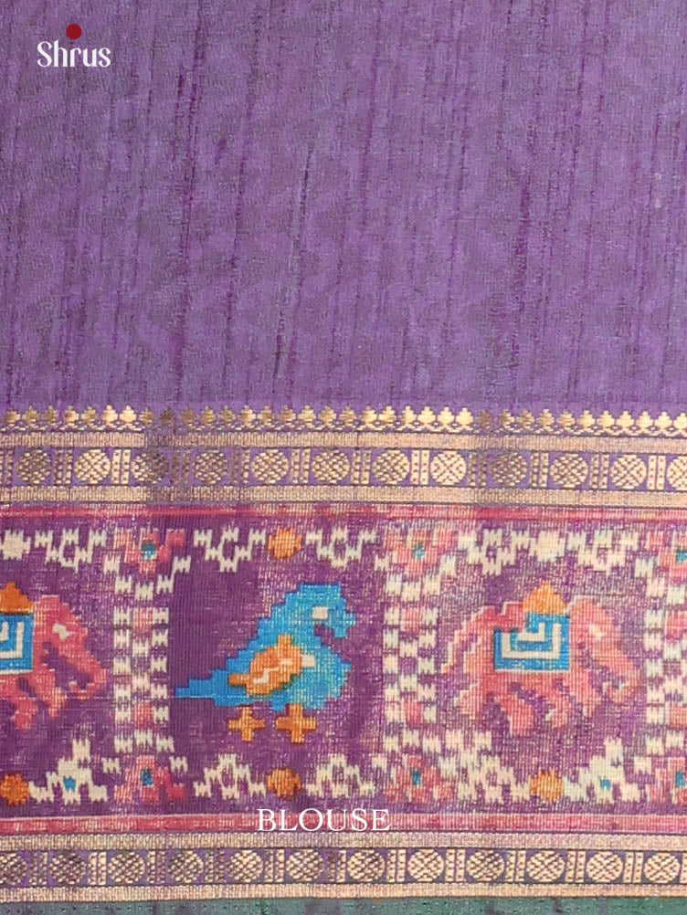 Teal & Purple- Semi Patola Saree - Shop on Shrus.com