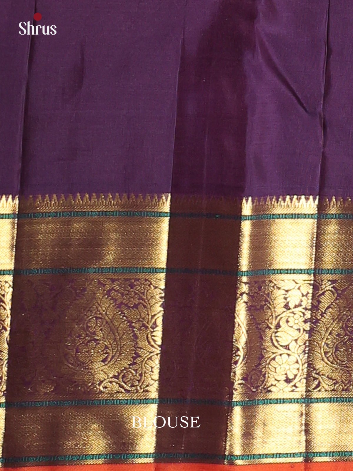 Exquisitely Green and Violet Pure Kanchipuram silk Saree Featuring Zari Woven Buttas-2