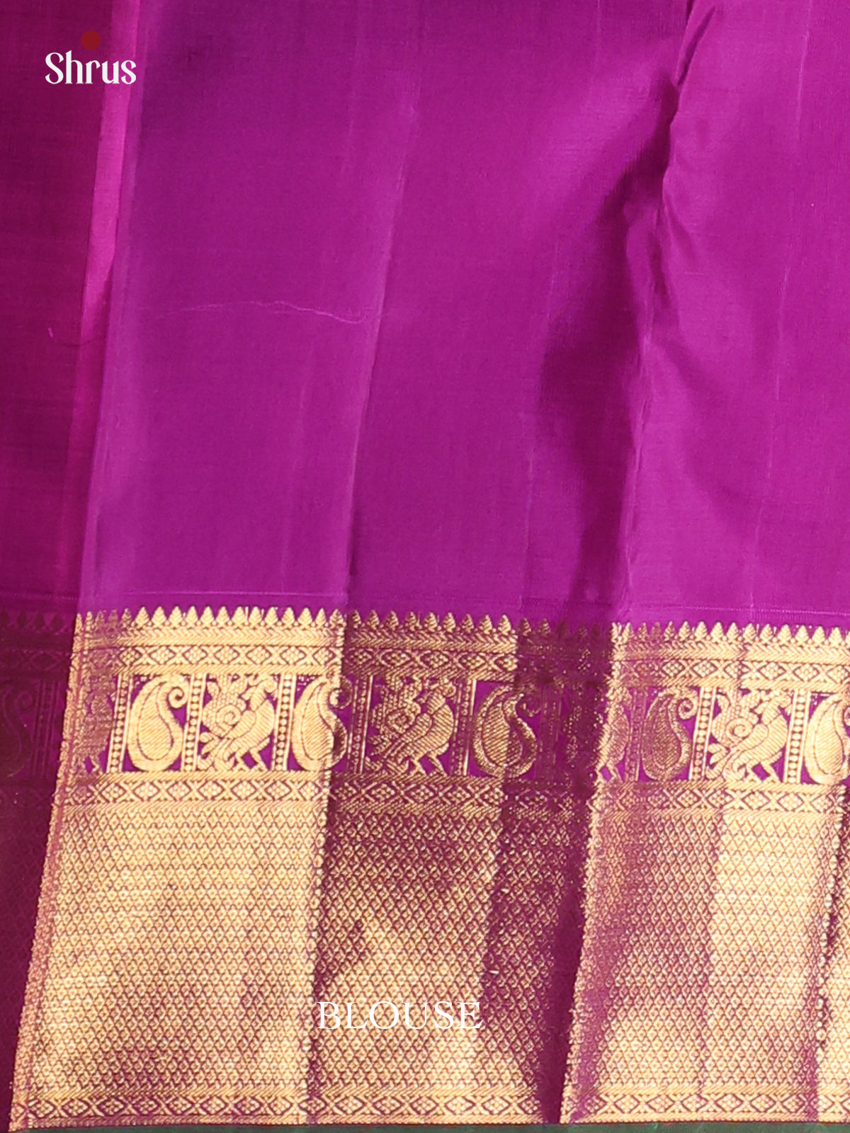Lite Green & Purple - Kanchipuram silk Saree - Shop on Shrus.com