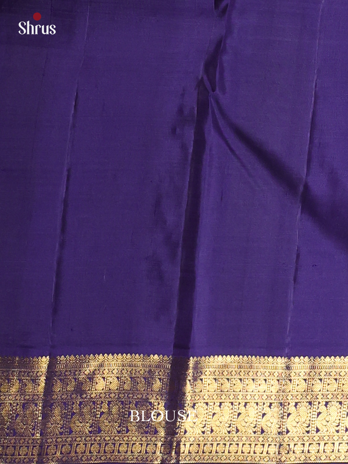 Purple & Blue - Kanchipuram silk Saree - Shop on Shrus.com