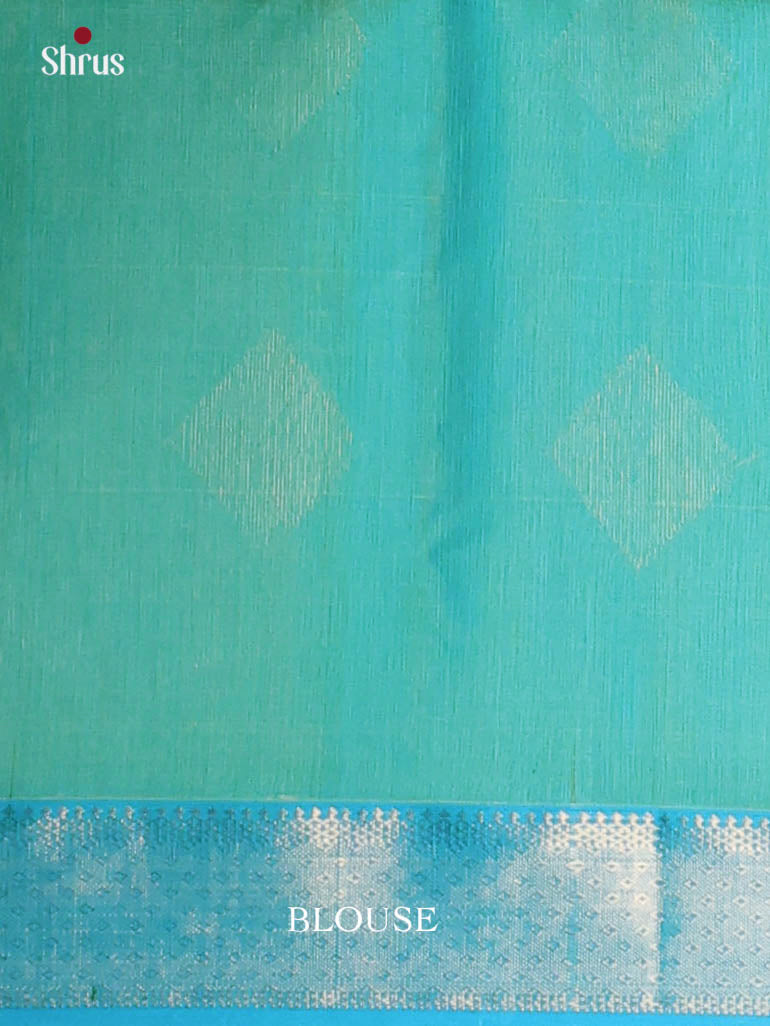 Pista Green & Teal - Maheshwari silkcotton Saree - Shop on Shrus.com