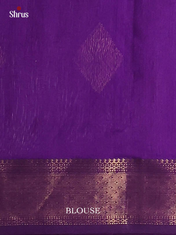 Green & Violet- Maheshwari silkcotton Saree - Shop on Shrus.com