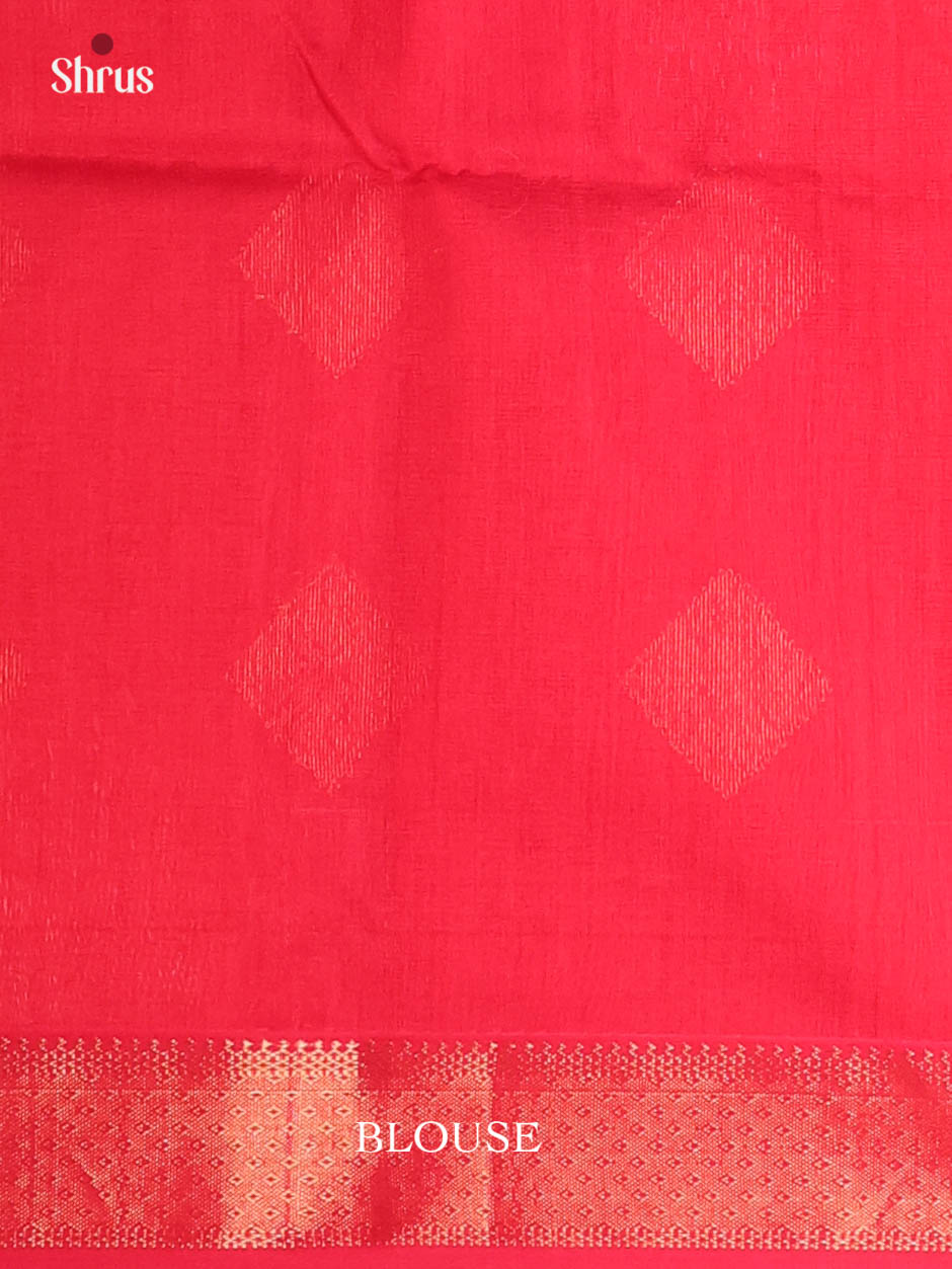 Mustard & Red - Maheshwari silkcotton Saree - Shop on Shrus.com