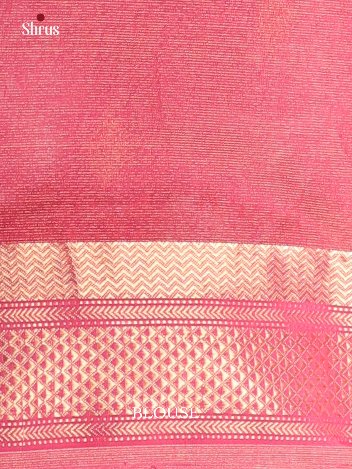 Pink(single Tone) - Maheshwari silkcotton Saree - Shop on Shrus.com