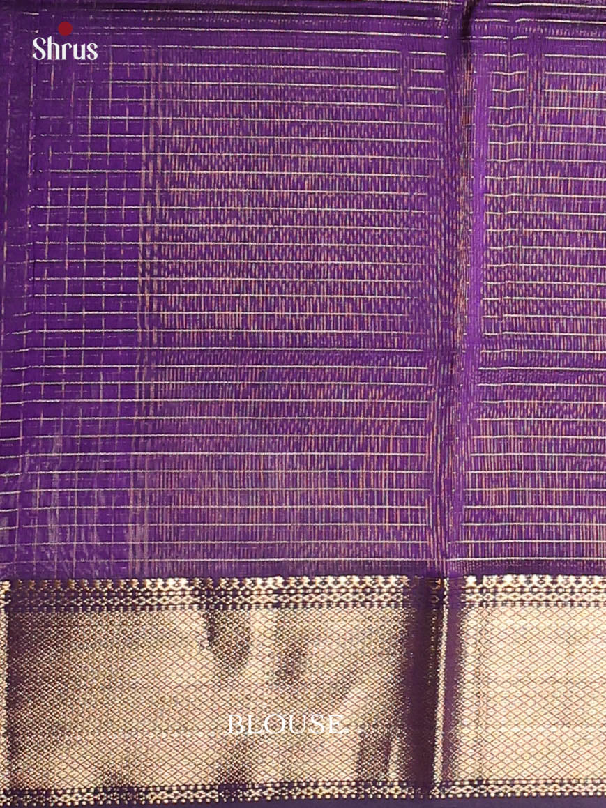 Violet(single Tone) - Maheshwari silkcotton Saree - Shop on Shrus.com