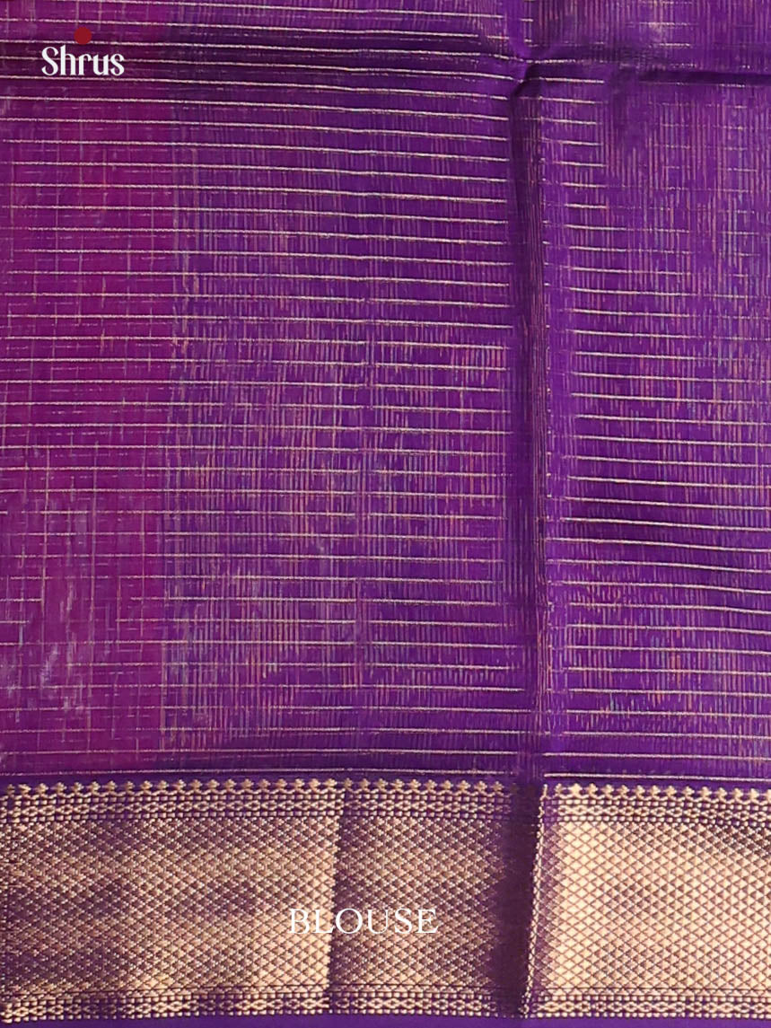 Purple & Violet - Maheshwari silkcotton Saree - Shop on Shrus.com