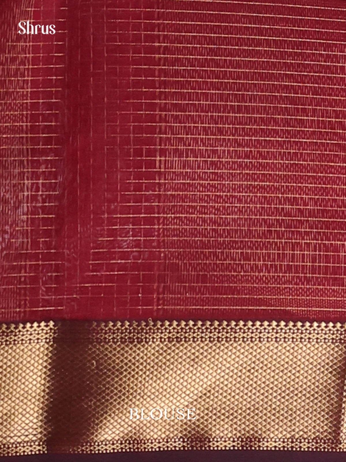 Maroon(single Tone) - Maheshwari silkcotton Saree - Shop on Shrus.com