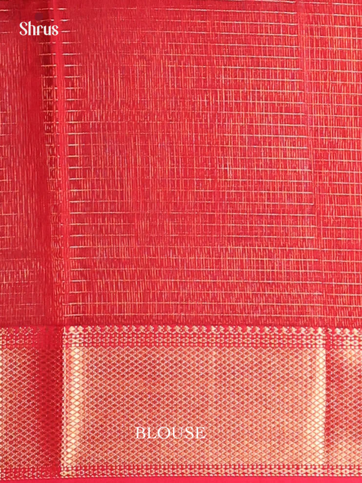 Peacock Green & Red - Maheshwari silkcotton Saree - Shop on Shrus.com