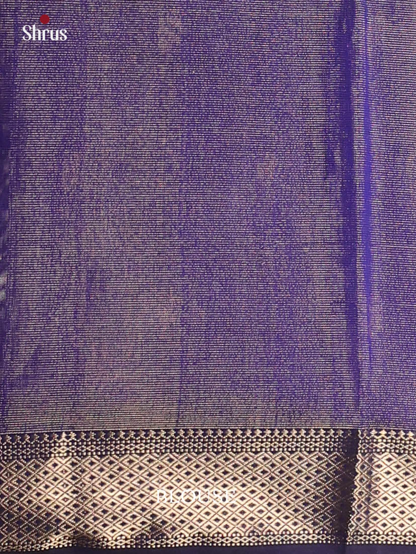 Violet & Blue - Maheshwari silkcotton Saree - Shop on Shrus.com