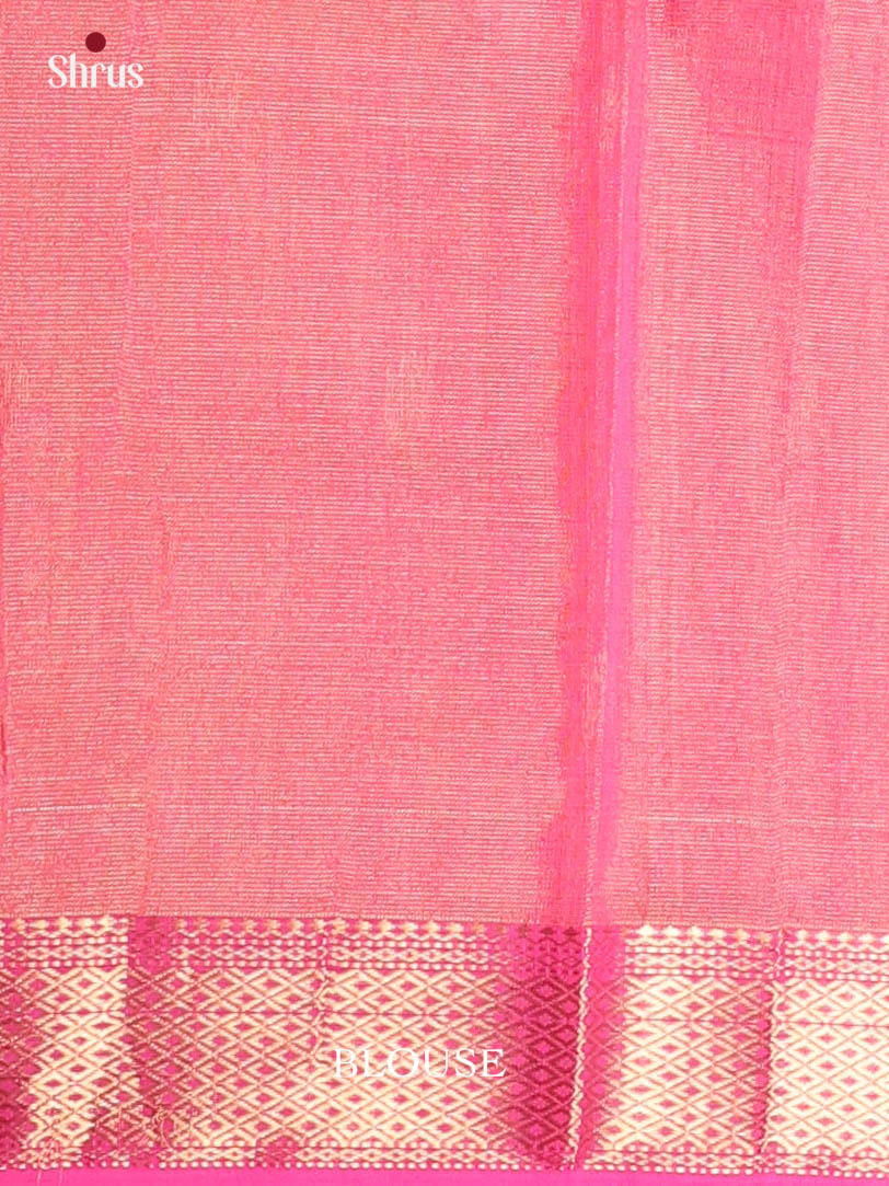 Yellow & Pink - Maheshwari silkcotton Saree - Shop on Shrus.com