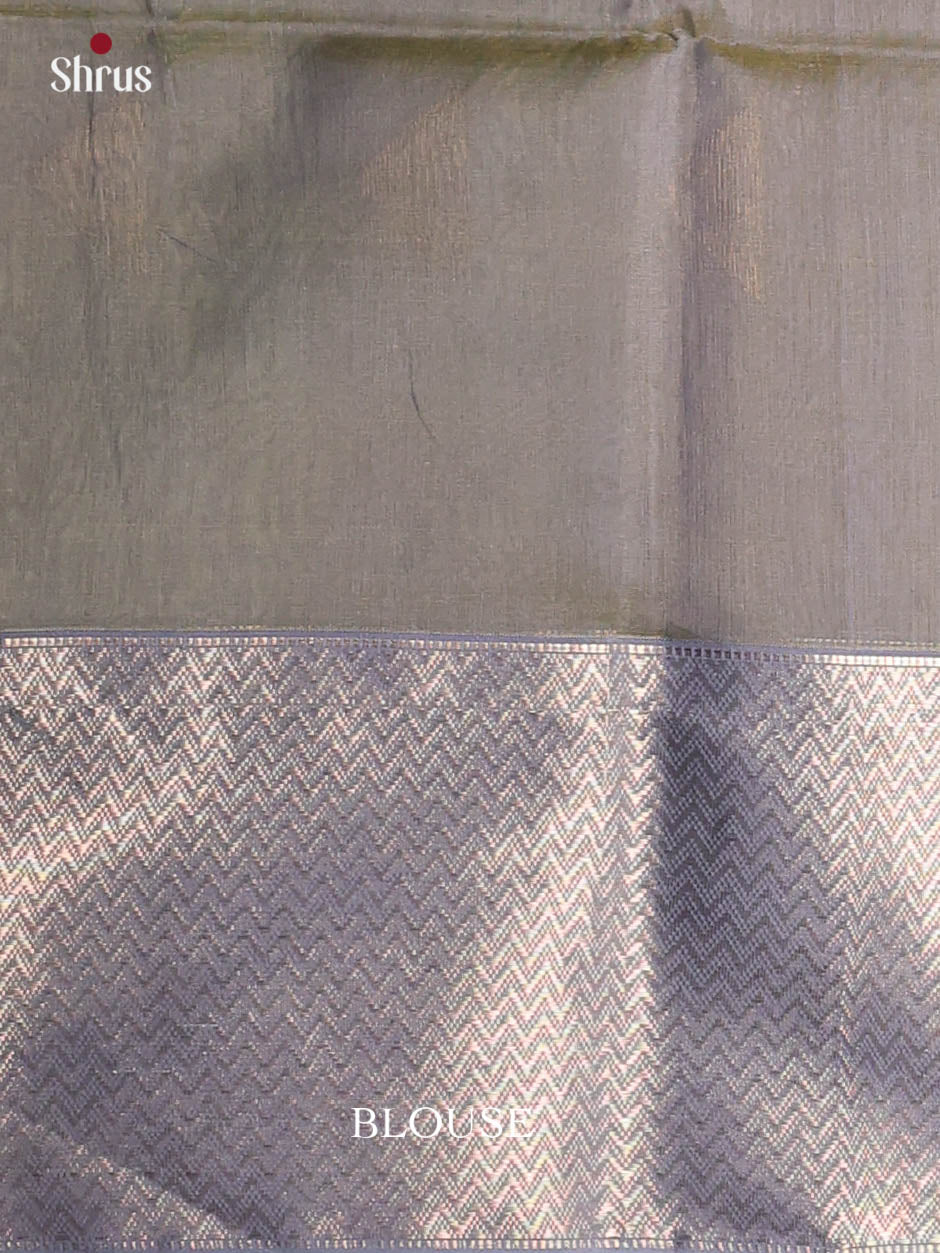 Pastel Green & grey - Maheshwari silkcotton Saree - Shop on Shrus.com