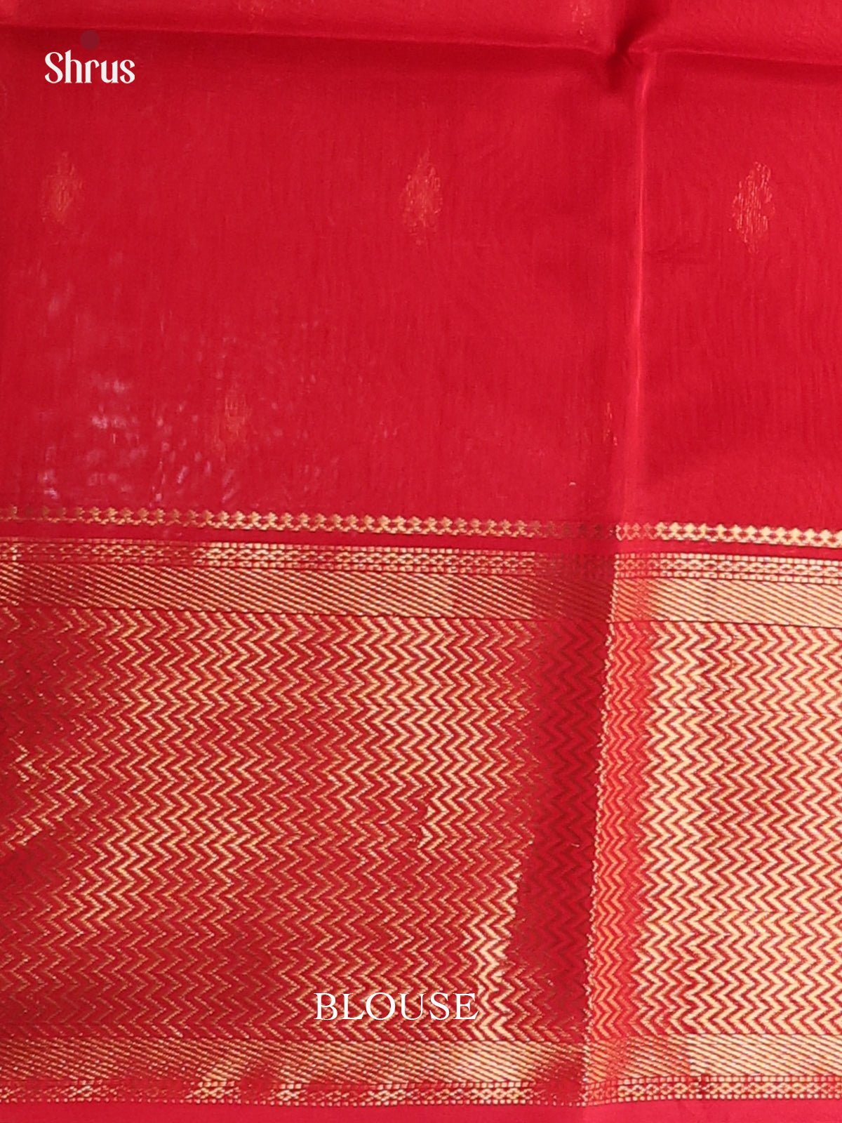 Red(Single Tone) - Maheshwari silkcotton Saree - Shop on Shrus.com