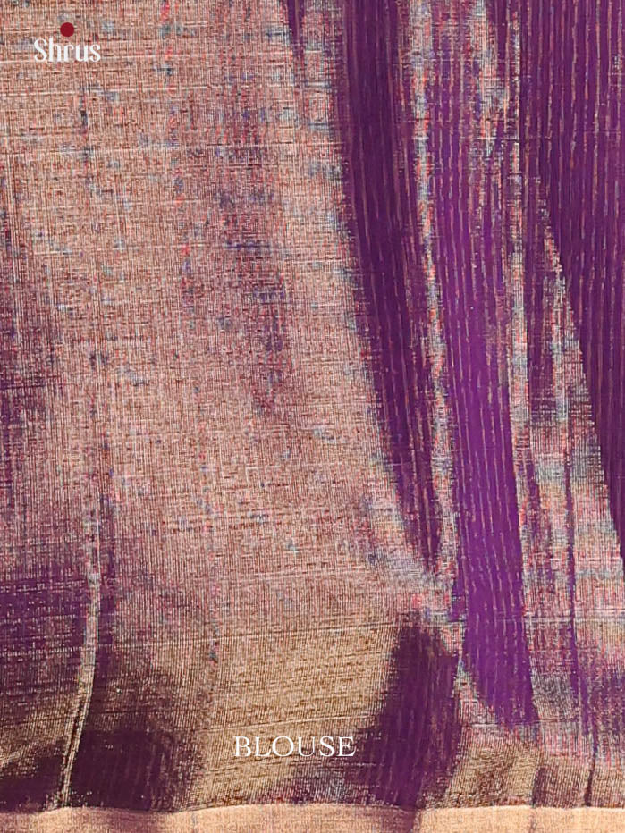 Violet(Single Tone)- Maheshwari silkcotton Saree - Shop on Shrus.com
