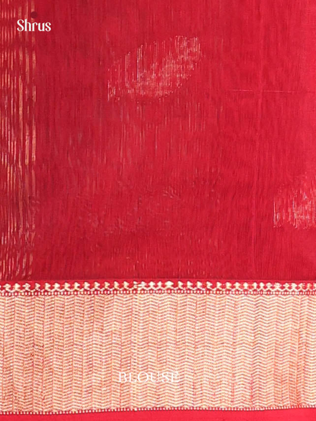 Black & Red - Maheshwari silkcotton Saree - Shop on Shrus.com