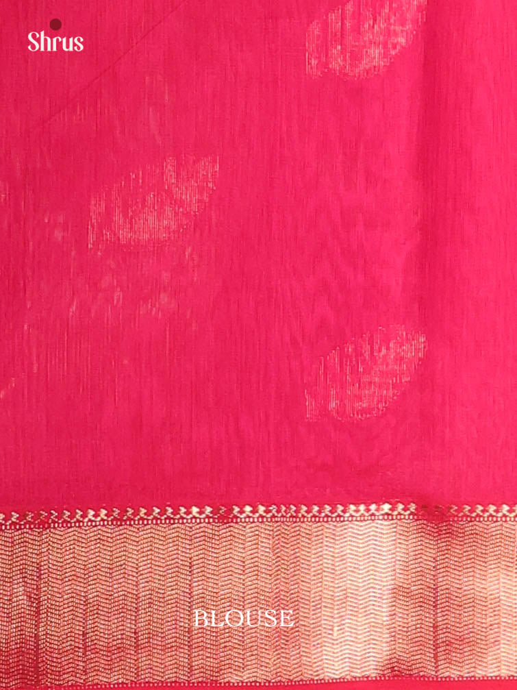 Reddish Pink(single Tone) - Maheshwari silkcotton Saree - Shop on Shrus.com