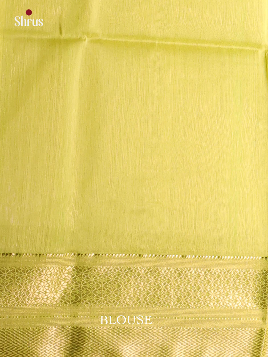 Lite Green(Single Tone)- Maheshwari silkcotton Saree - Shop on Shrus.com