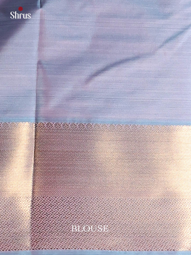 Pink & Blue - Kanchipuram-halfpure Saree - Shop on Shrus.com