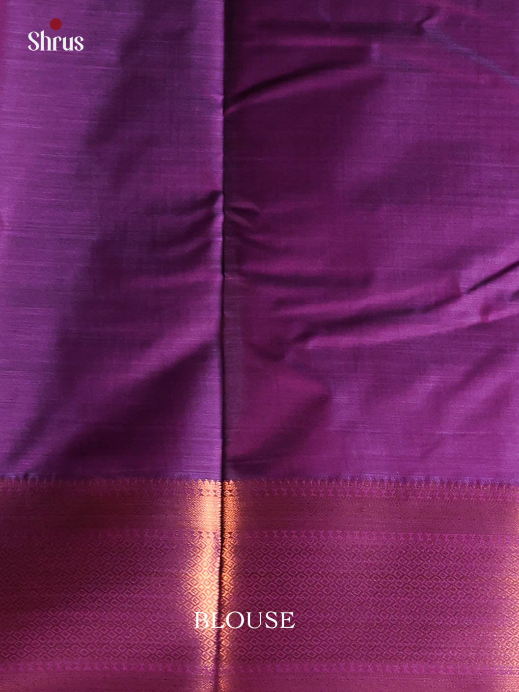 Dark Purple(Single Tone) - Kanchipuram-halfpure Saree - Shop on Shrus.com