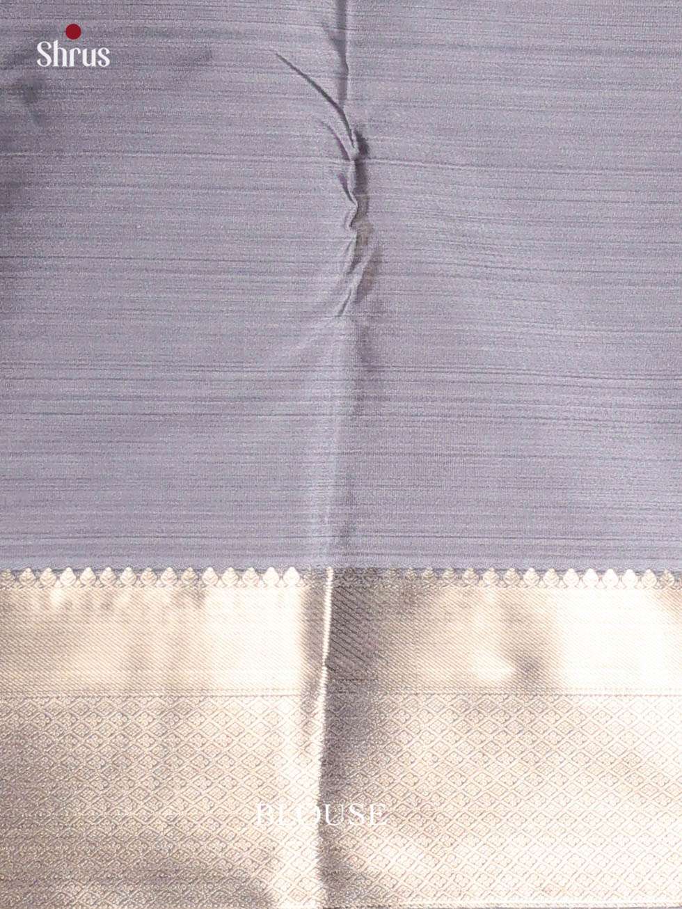 Grey(Single Tone) - Kanchipuram-halfpure Saree - Shop on Shrus.com