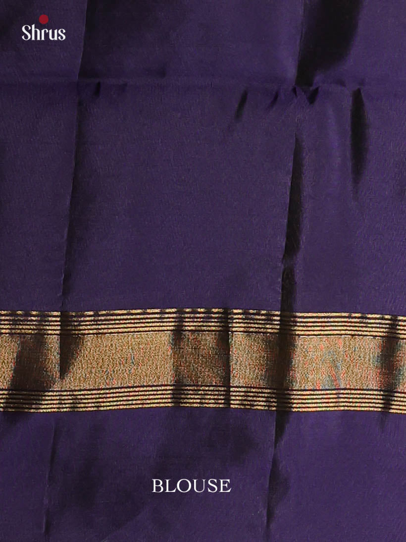 Grey & Blue - Softsilk-halfpure Saree - Shop on Shrus.com