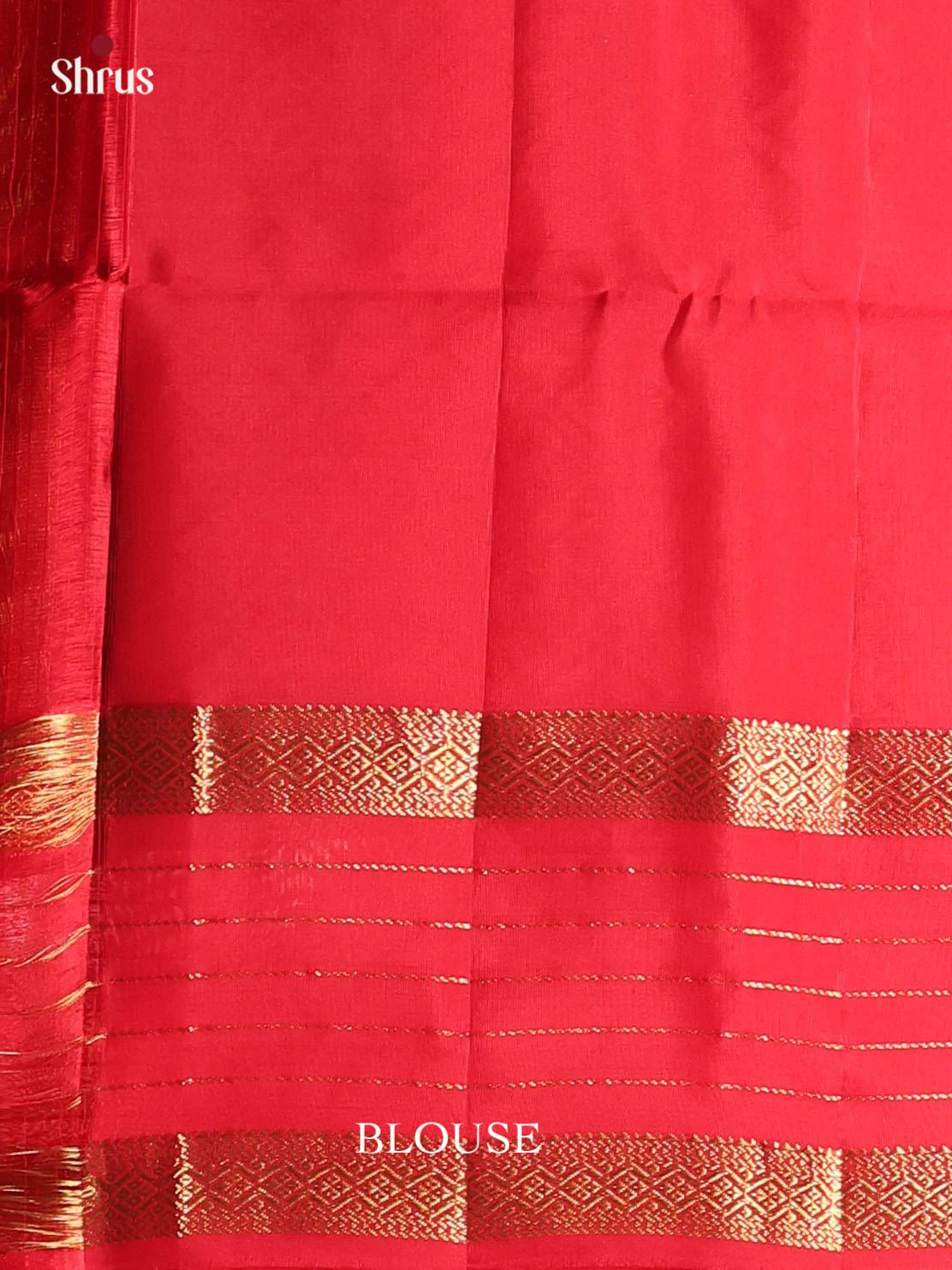 Green & Red - Softsilk-halfpure Saree - Shop on Shrus.com