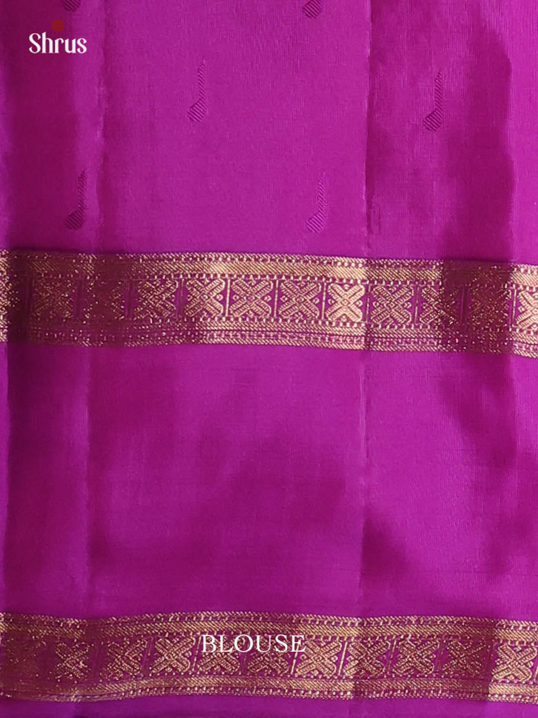 Lotus Pink & Purple - Softsilk-halfpure Saree - Shop on Shrus.com