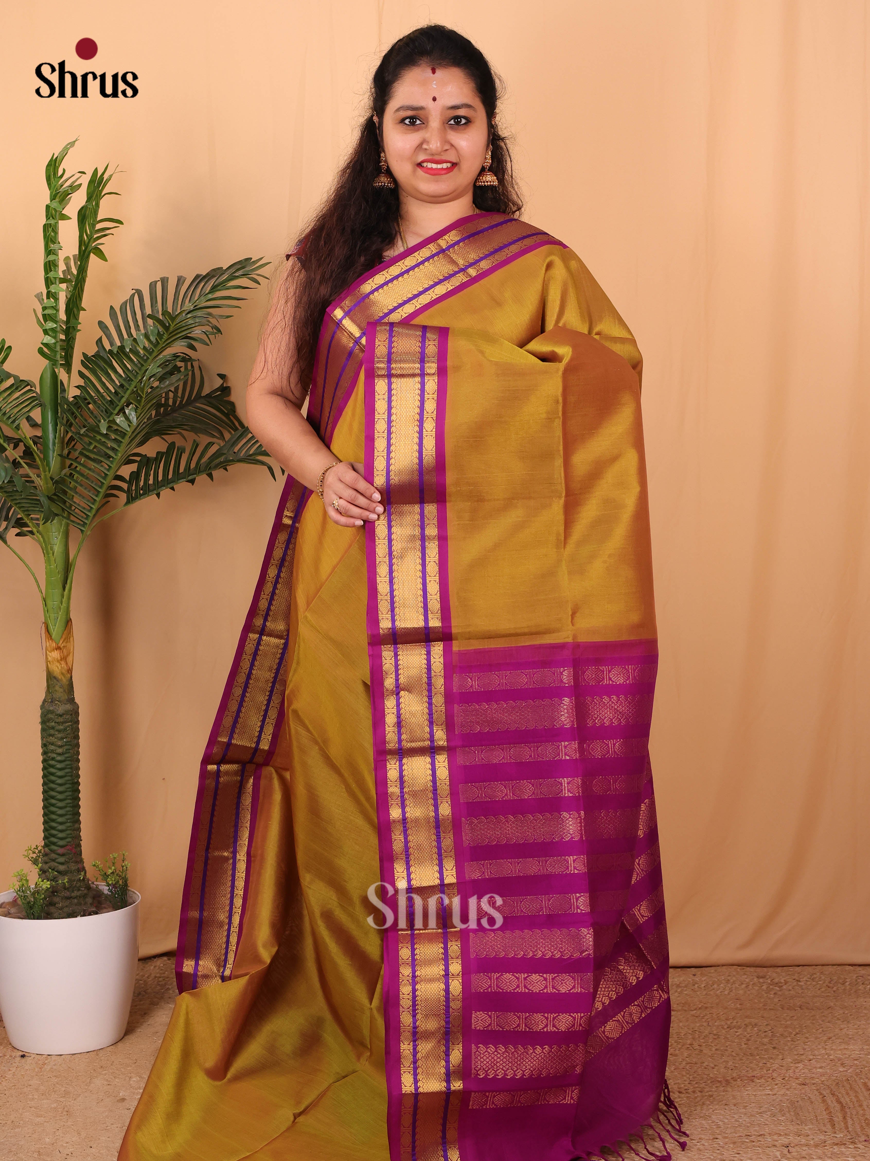DAS28098 - Silk Cotton Saree - Shop on Shrus.com