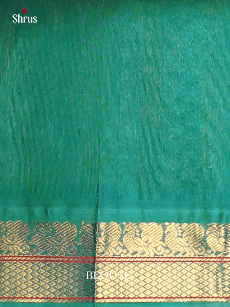 Yellow & Green - Silk Cotton Saree - Shop on Shrus.com