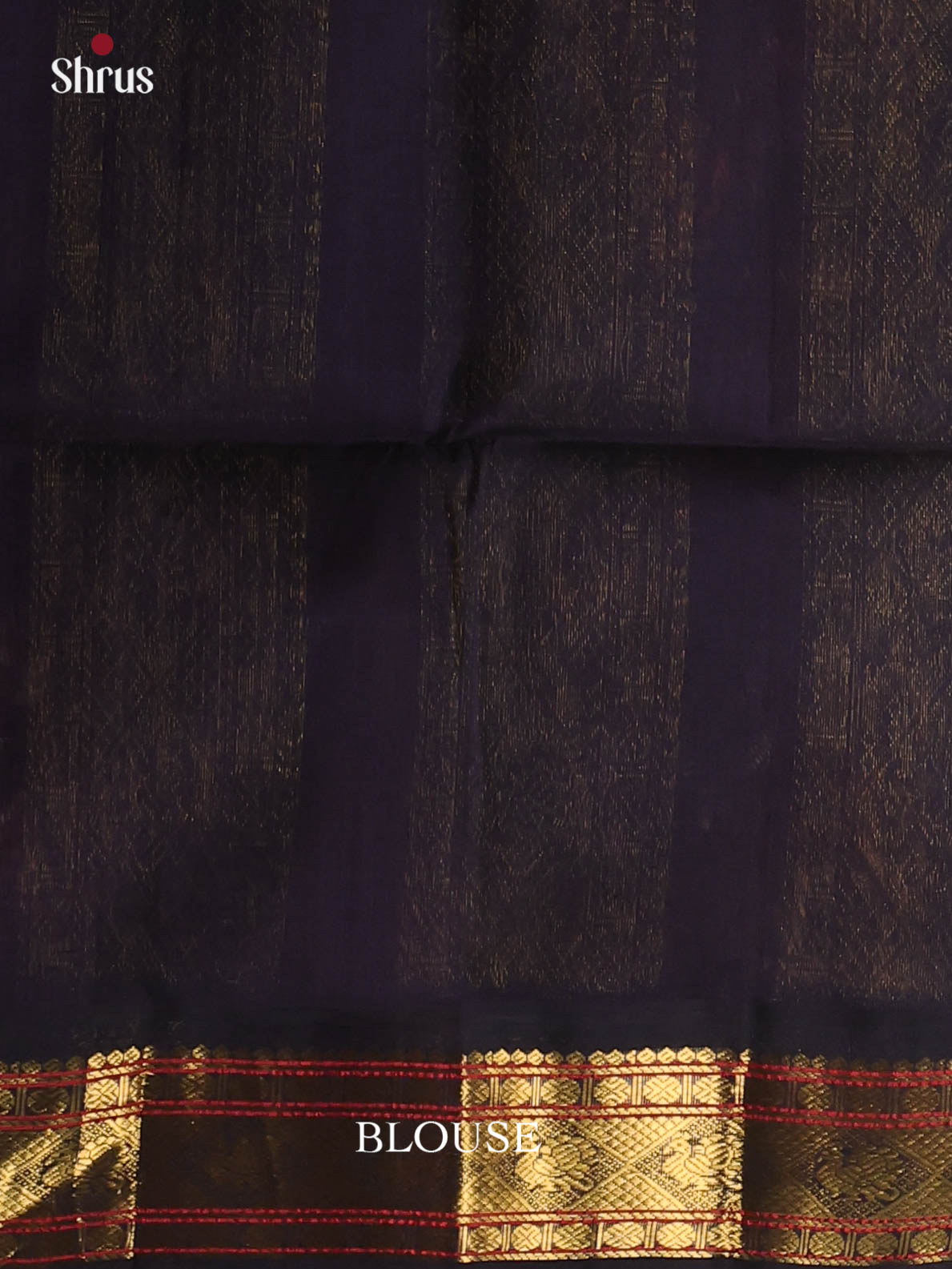Rust & Blue- Silk Cotton Saree - Shop on Shrus.com