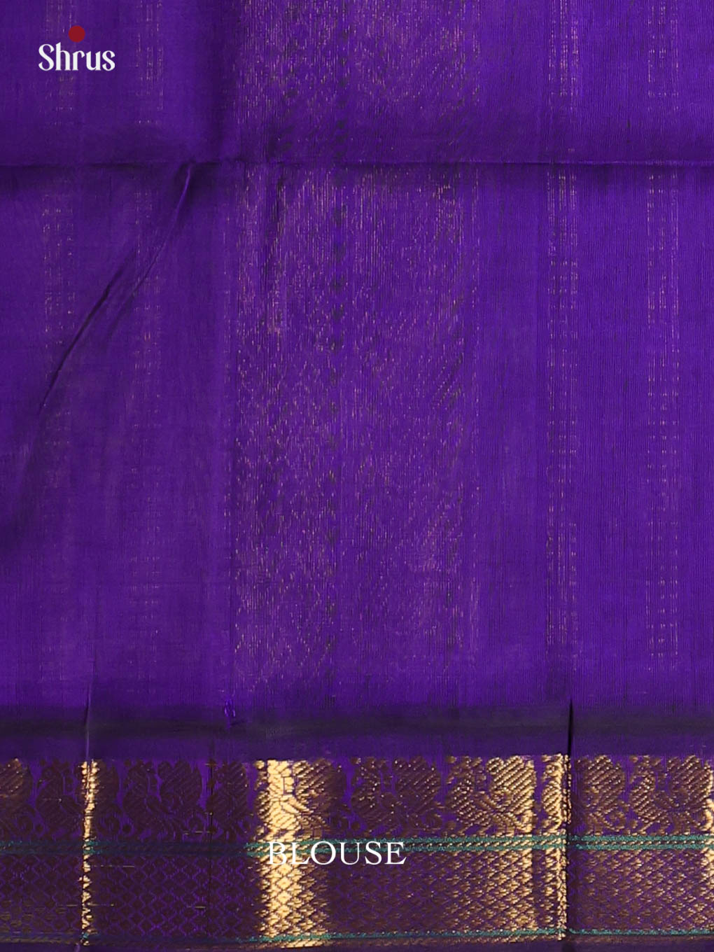 Cream & Violet - Silk Cotton Saree - Shop on Shrus.com