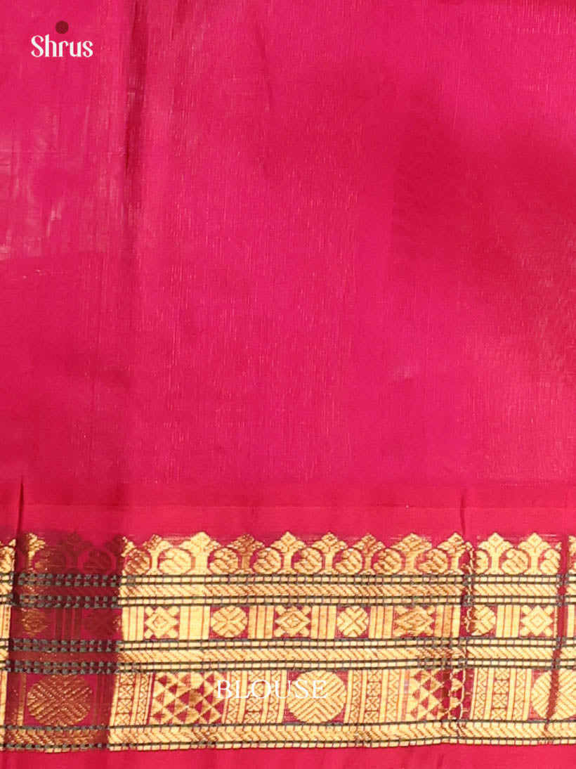 Lite Green & Maroon - Silk Cotton Saree - Shop on Shrus.com