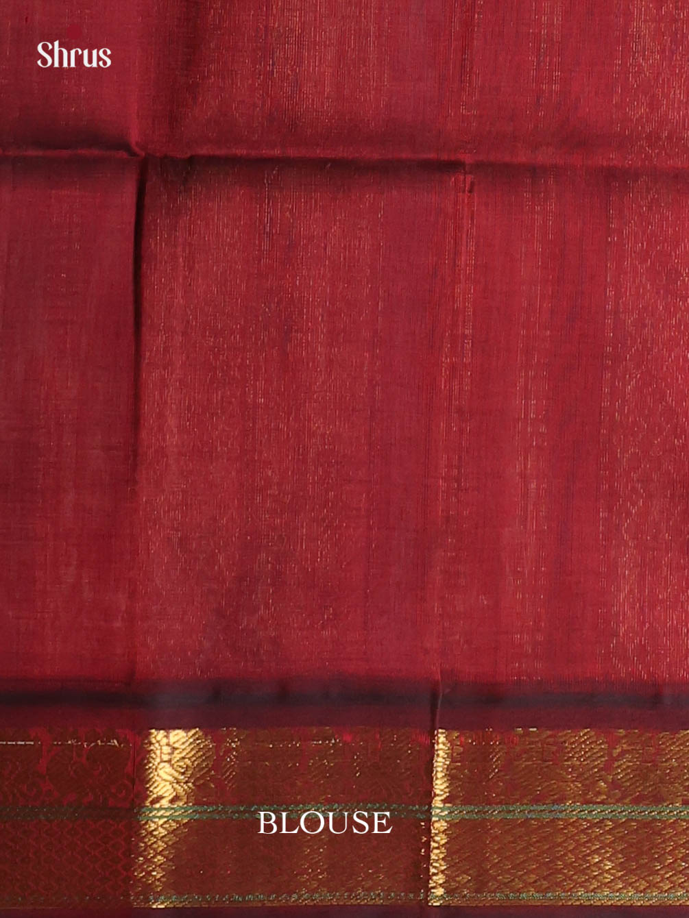 Cream & Maroon - Silk Cotton Saree - Shop on Shrus.com