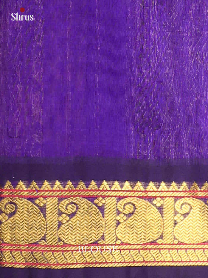 Peach & Violet - Silk Cotton Saree - Shop on Shrus.com