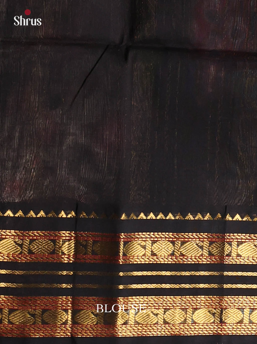 Orangish Pink & Black - Silk Cotton Saree - Shop on Shrus.com