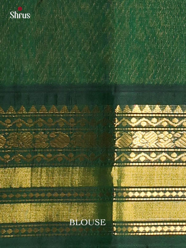 Red & Green - Silk Cotton Saree - Shop on Shrus.com