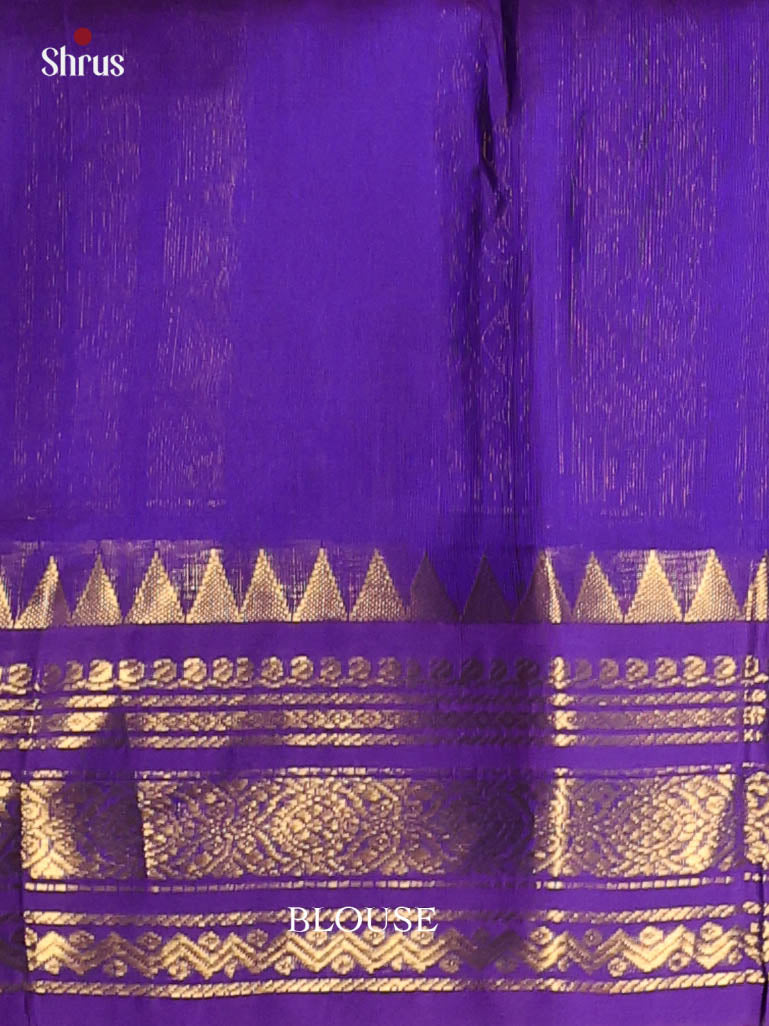 Mild Lavender & Violet- Silk Cotton Saree - Shop on Shrus.com