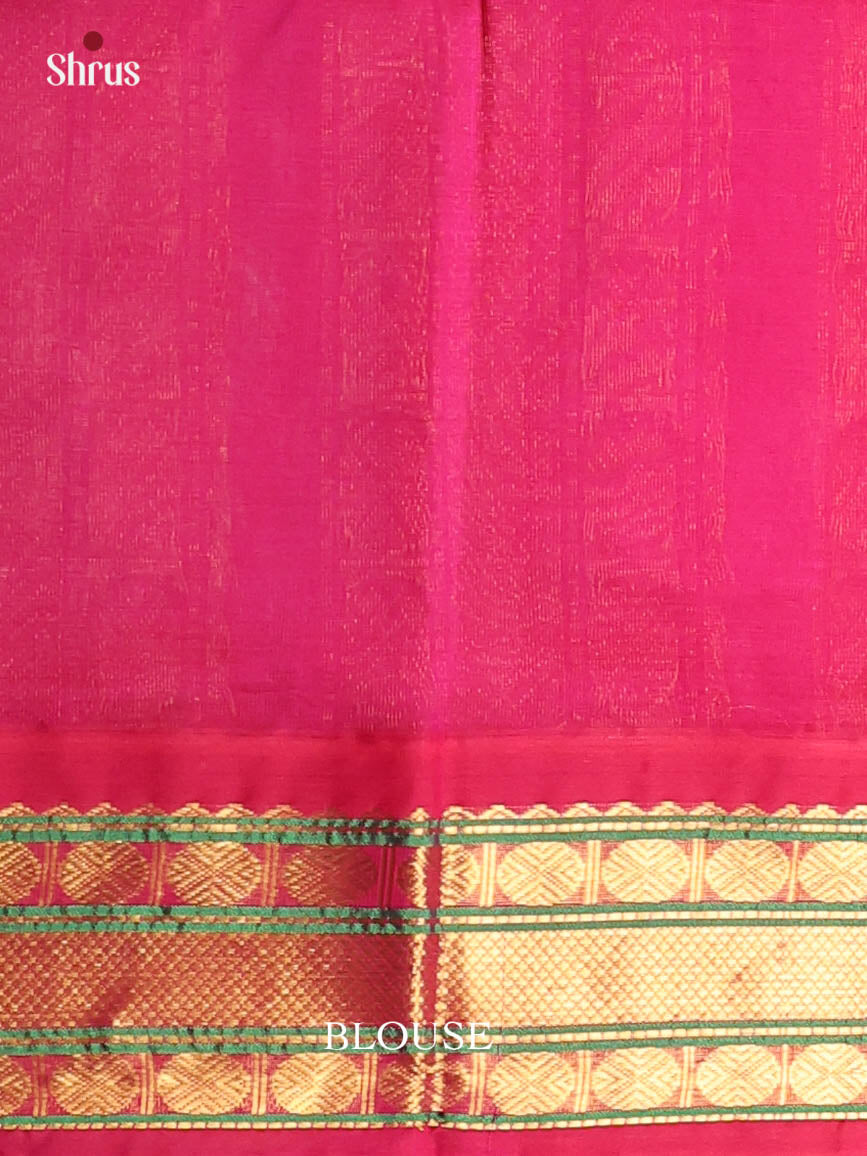 Grey & Maroon - Silk Cotton Saree - Shop on Shrus.com