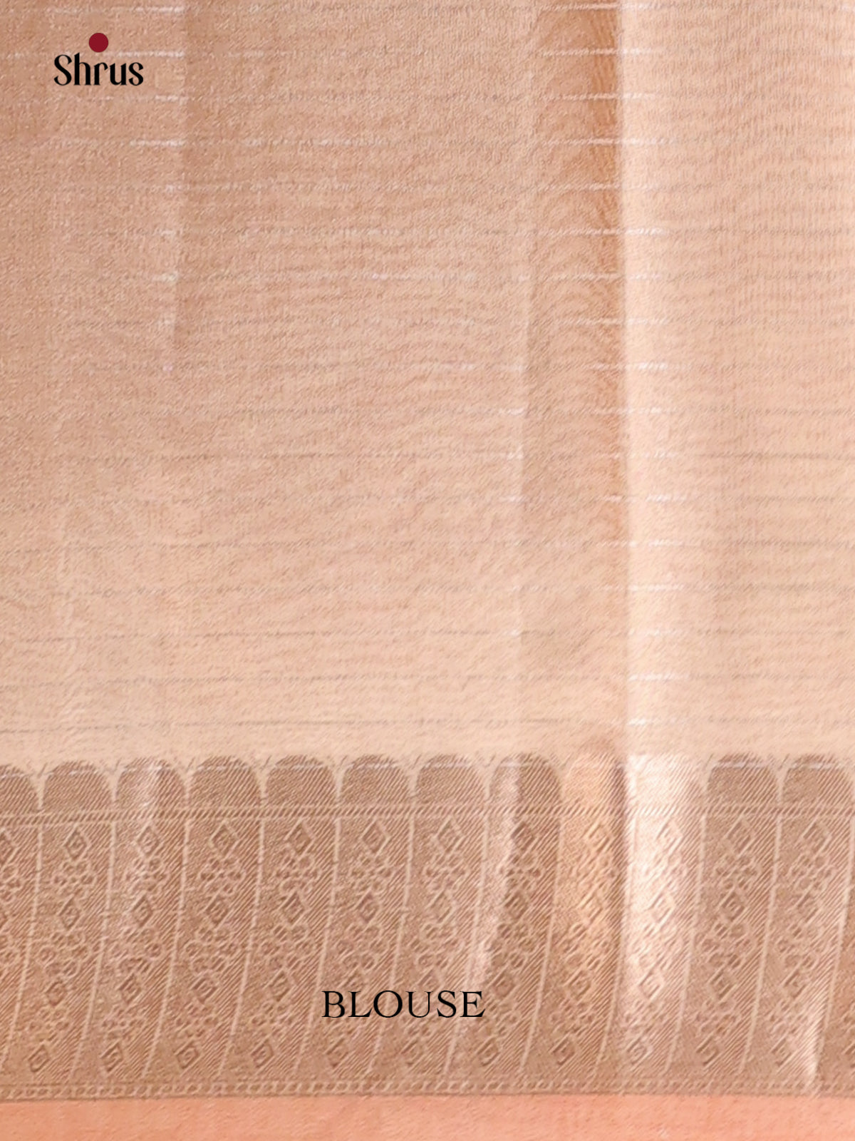 Peach - Semi Tissue Saree - Shop on Shrus.com