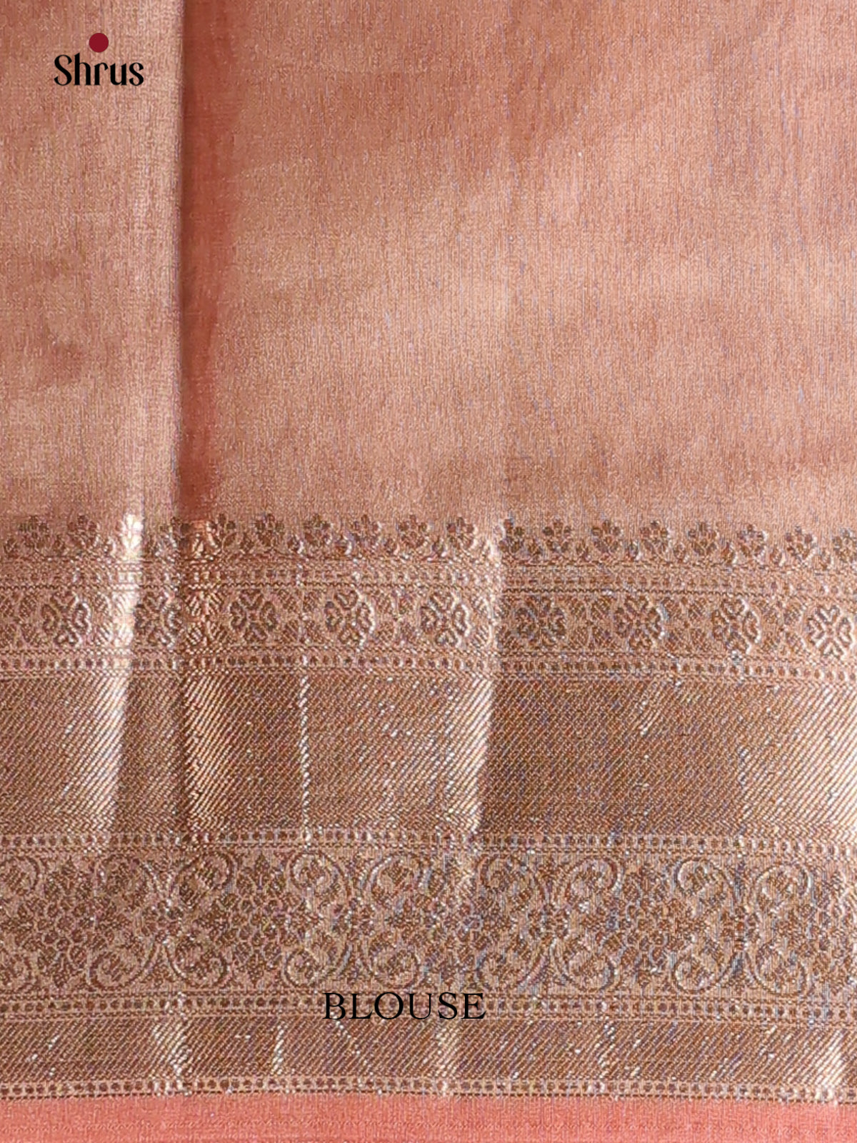 Goldish Red - Semi Tissue Saree - Shop on Shrus.com