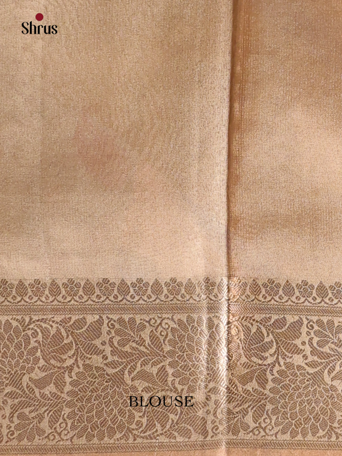 Goldish Brown - Semi Tissue Saree - Shop on Shrus.com