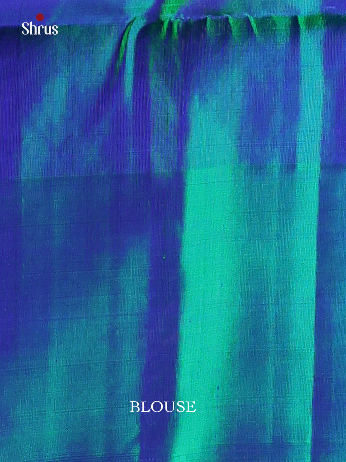 Blue & Green- Soft Silk Saree - Shop on Shrus.com