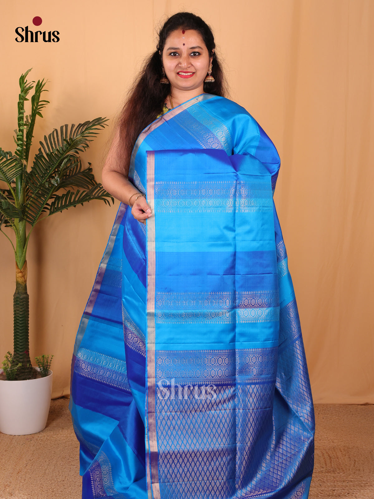Shades of Blue - Soft Silk Saree - Shop on Shrus.com