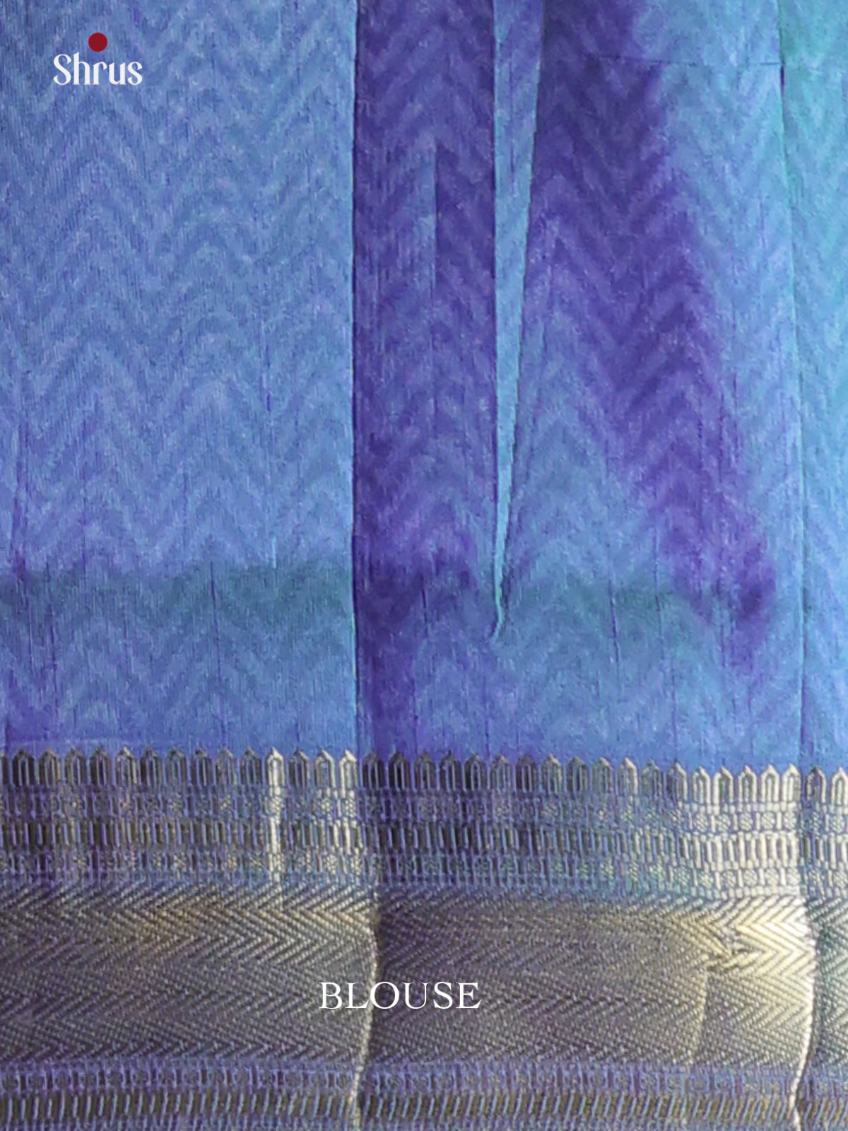 Teal Green Blue - Semi Patola Saree - Shop on Shrus.com