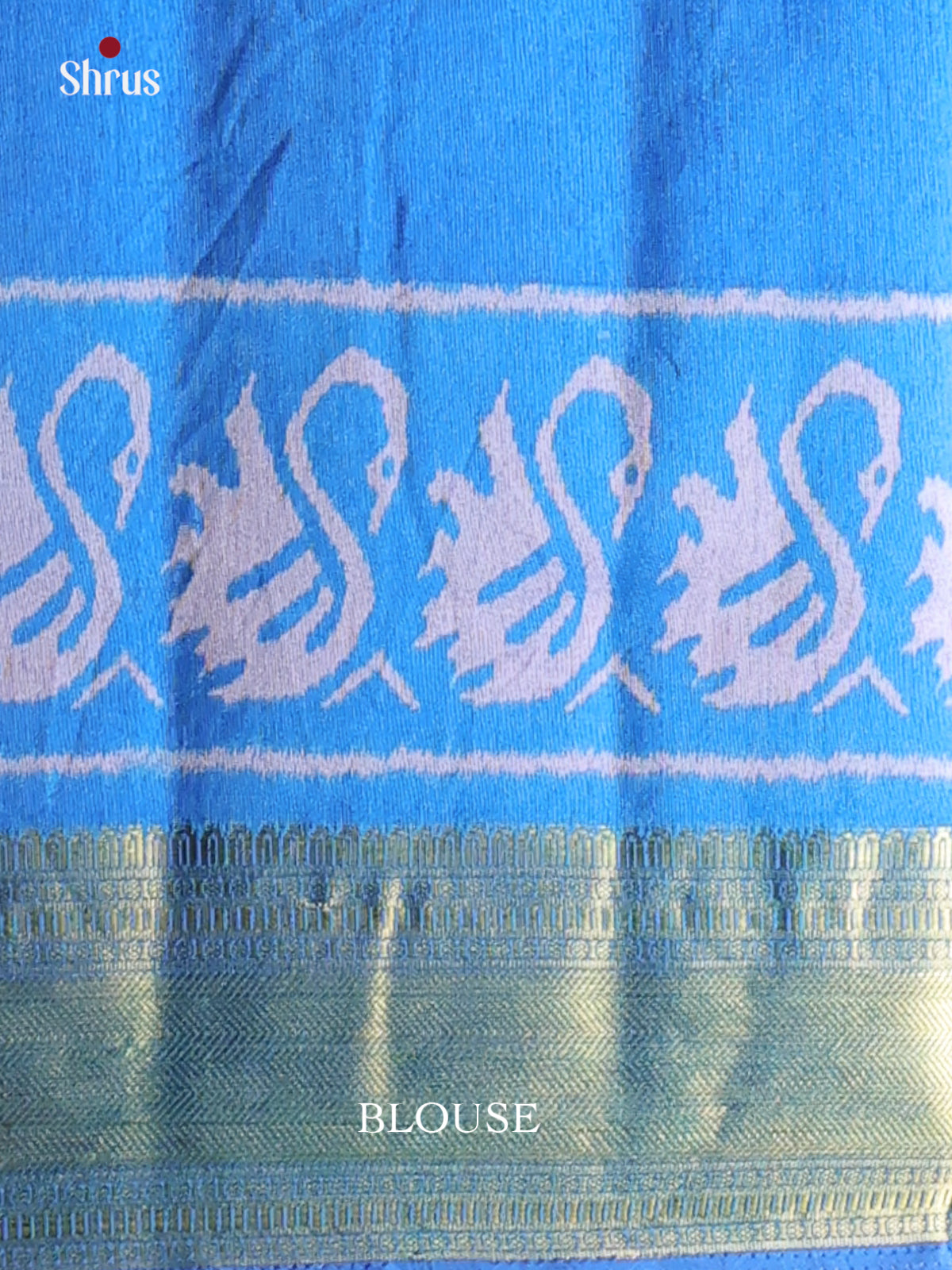 Blue - Semi Patola Saree - Shop on Shrus.com