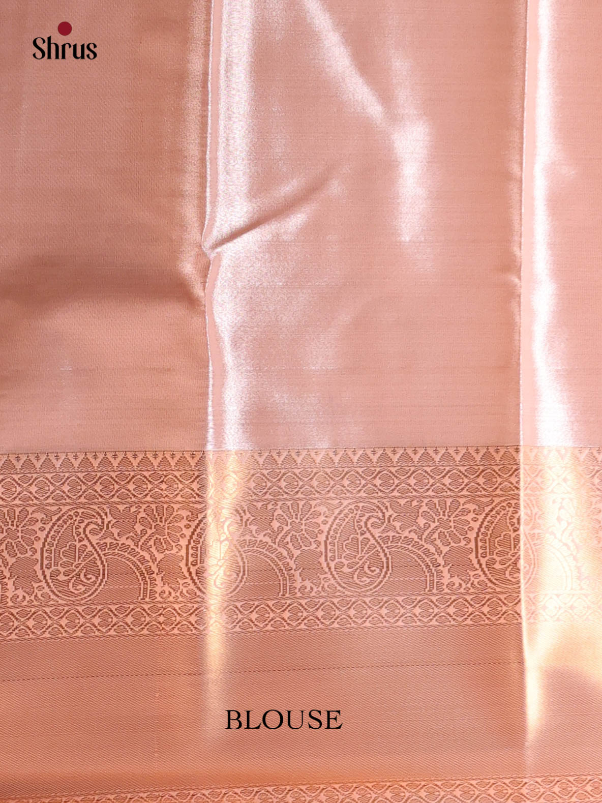 Peach - Kanchipuram-halfpure Saree - Shop on Shrus.com
